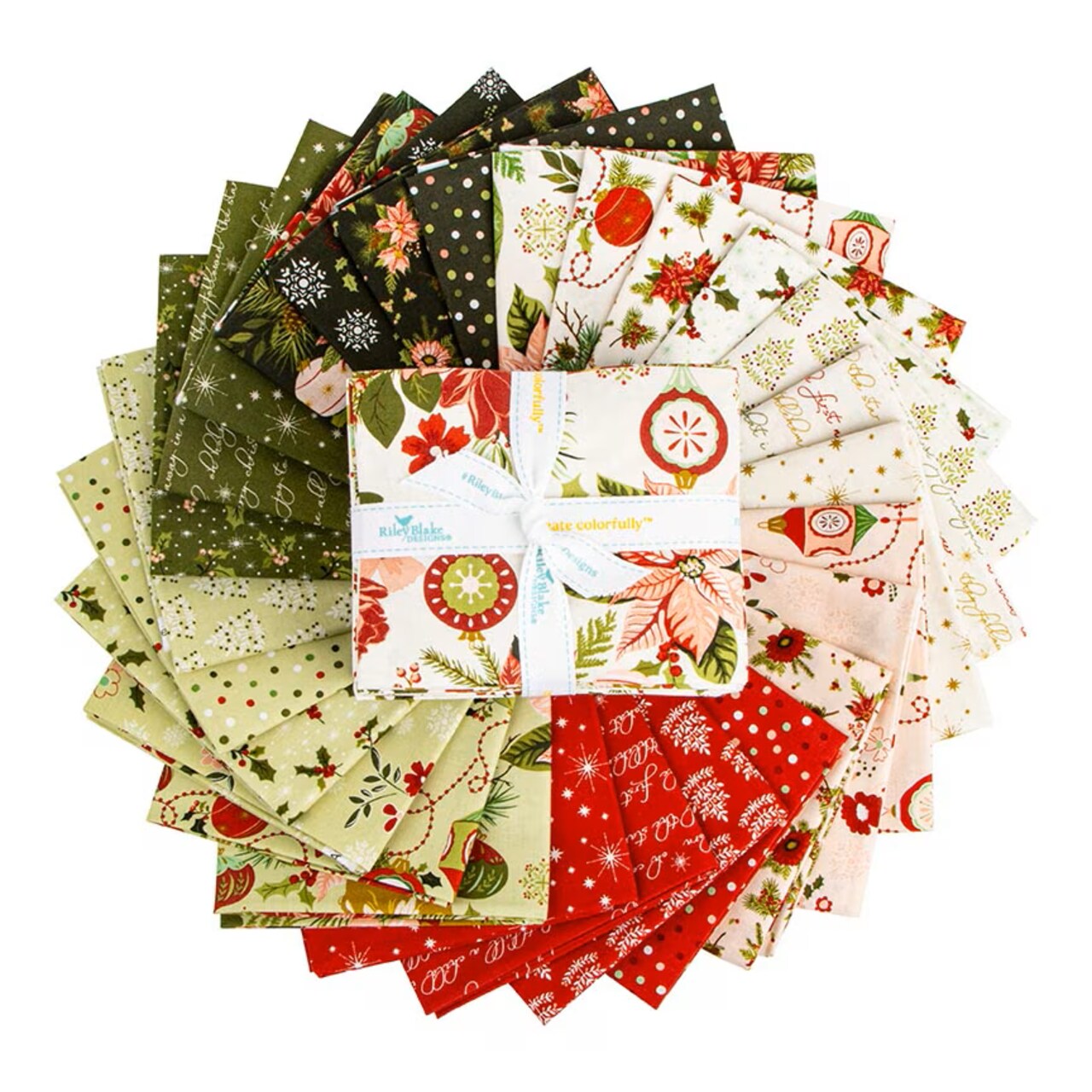 Fabric Riley Blake Precuts Glisten 27pc Fat Quarter Bundle FQ-16220-27